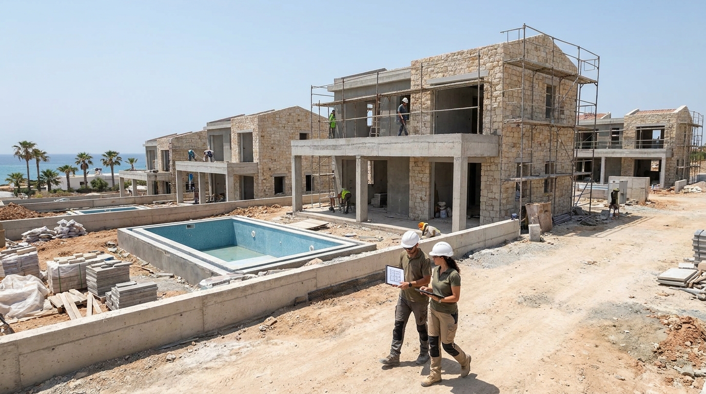 villas under construction cyprus