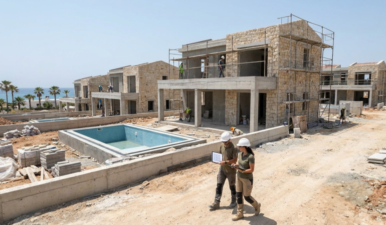 villas under construction cyprus